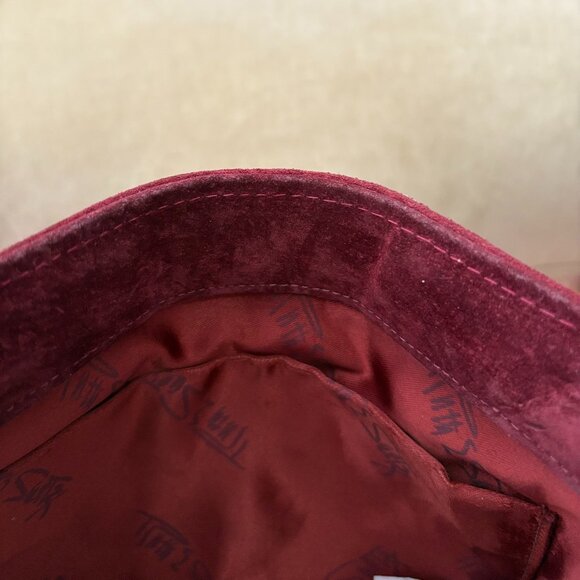 VTG Auth RUTH E SALTZ Iconic COUGAR HEAD Genuine Suede Circa 1980's Bag - Picture 9 of 9